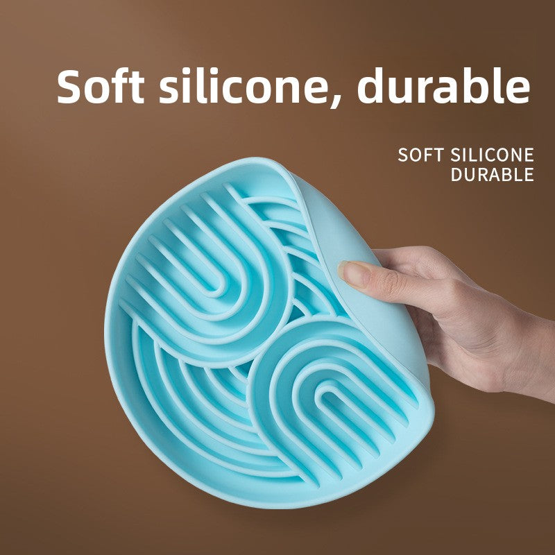 Anti-Choke Silicone Slow Feeder Bowl – Calming Suction-Base Licking Mat Meal Station