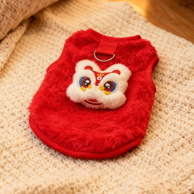 Cozy Double-Sided Fleece Cat Vest – Anti-Shedding Insulating Winter Warm Home Wear