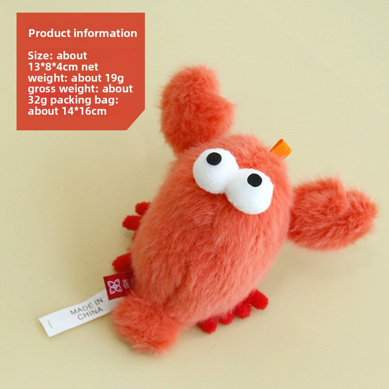 Plush Catnip Crab Lobster Toy – Built-In Bell Dental Health Hunting Toy