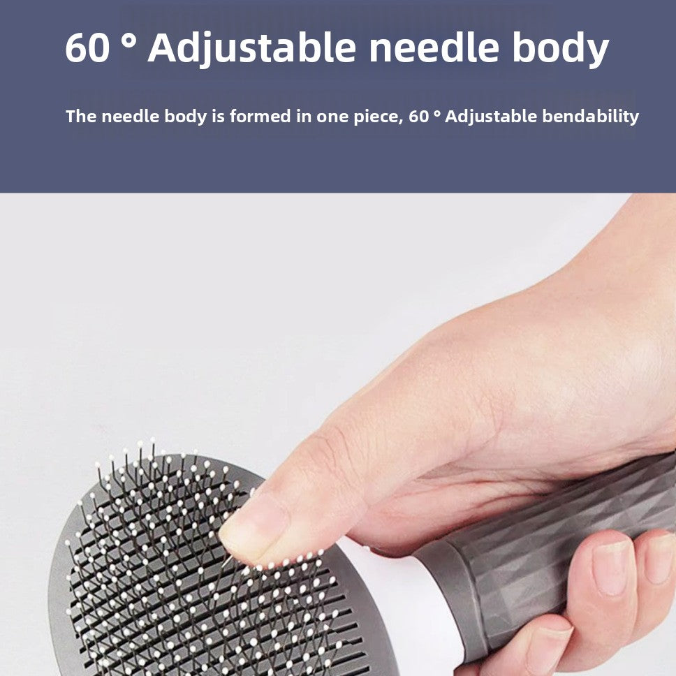 Dual-Sided Stainless Steel Pet Grooming Comb – No-Scratch Detangling Hair Deshedding Brush