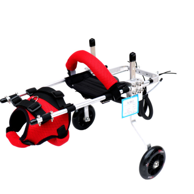 Two-Wheeled Aluminum Cat Wheelchair – Adjustable Hind Limb Mobility Rehabilitation Cart