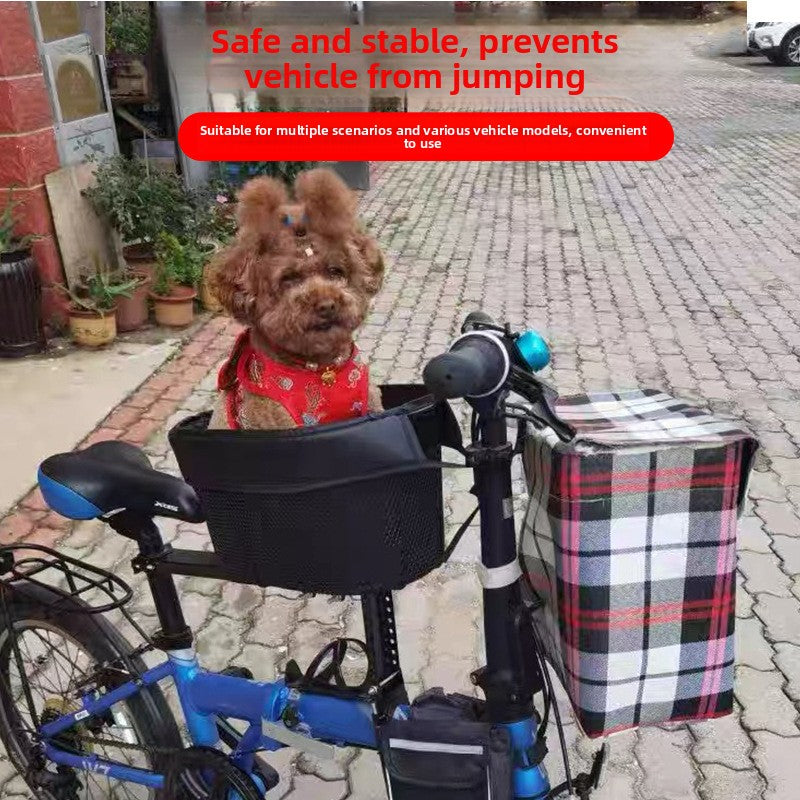 Foldable Bicycle Pet Cargo Basket – Universal Iron Quick-Release Mountain Road Frame