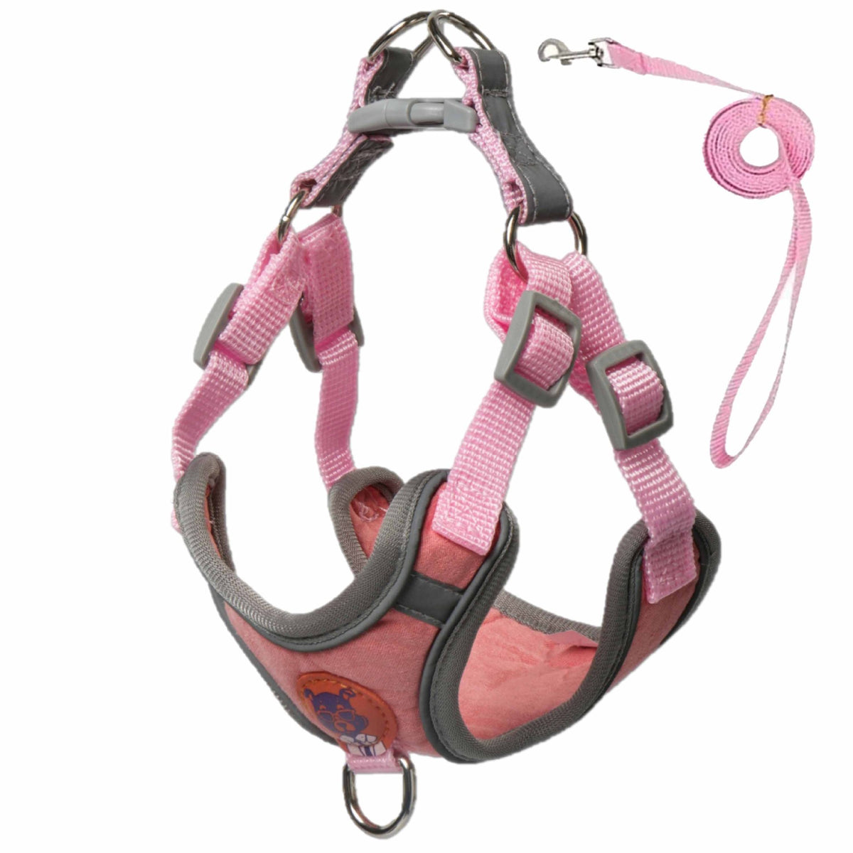 No-Choke Soft Padded Dog Leash Vest – Adjustable Reflective Night Safety Walking Set
