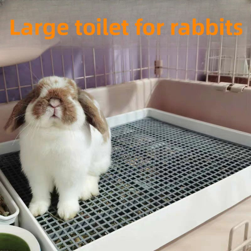Anti-Splash Rabbit Litter Box Fence – Detachable Easy-Clean Small Pet Trainer Tray