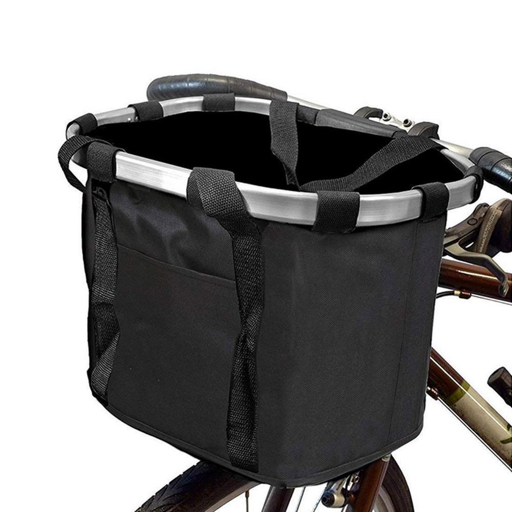 Foldable Bicycle Pet Basket Carrier – Universal 600D Oxford Aluminum Frame Cargo Tote