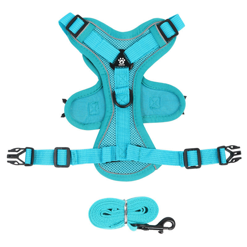 No-Choke Escape-Proof Cat Harness Vest – Breathable Reflective Walking Traction Set