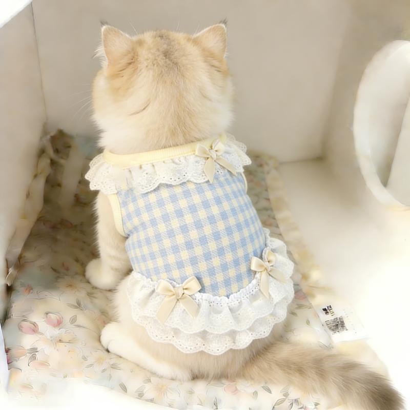 Elegant Princess Lace Cat Vest Dress – Thin Breathable Summer Anti-Shedding Loungewear