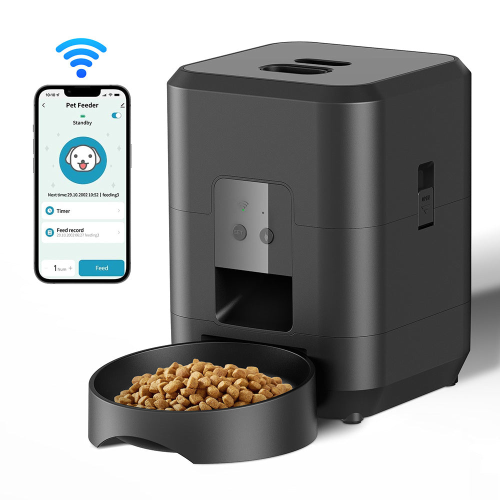Smart WiFi Automatic Pet Feeder – App-Controlled Timed Dog And Cat Food Dispenser