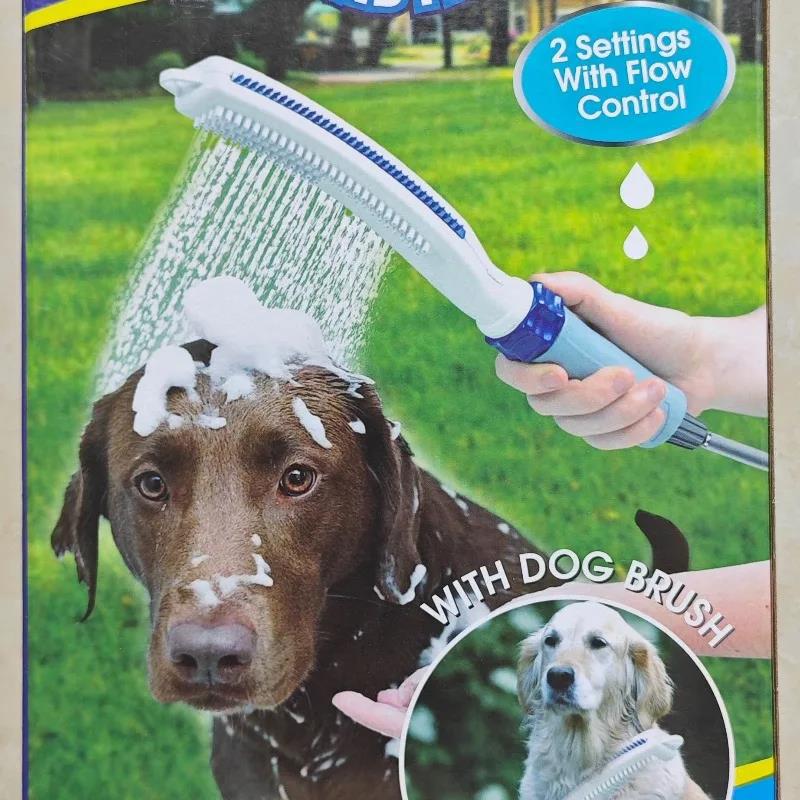 Adjustable Flow Pet Shower Attachment Set – Built-In Filtration Massage Grooming Sprayer