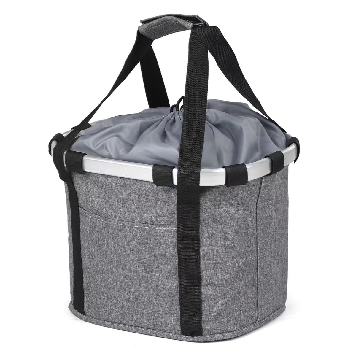 Foldable Bicycle Pet Basket Carrier – Universal 600D Oxford Aluminum Frame Cargo Tote