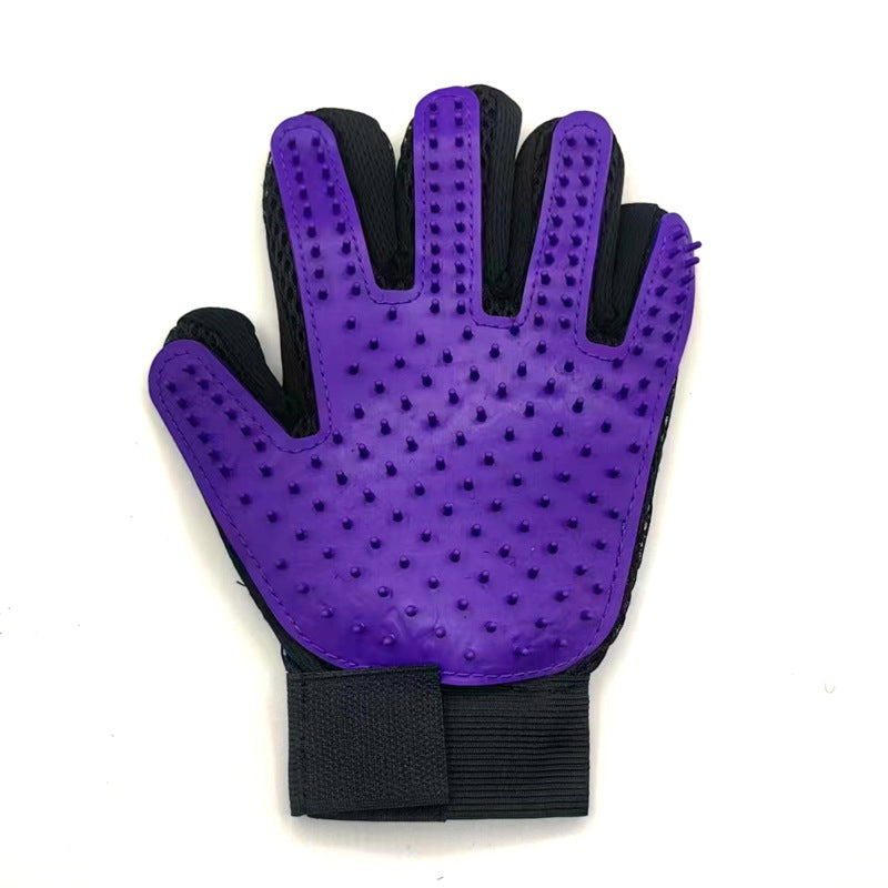 Silicone Magic Pet Hair Removal Glove – Calming Static Massage Fur Grooming Mitt