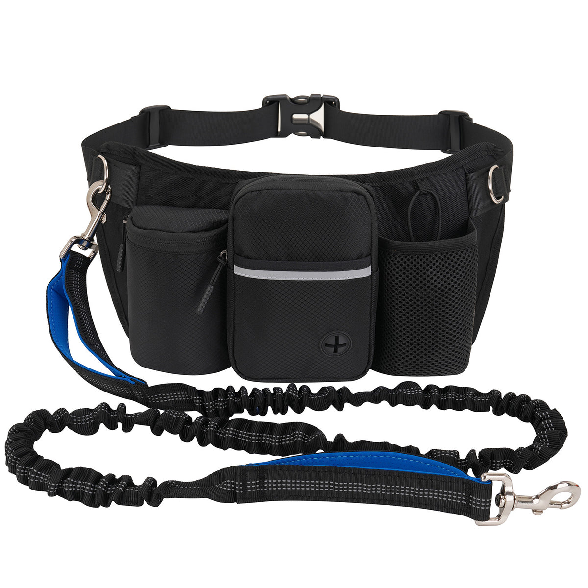 Hands-Free Reflective Dog Training Waist Bag – Elastic Shock-Absorbing Leash Snack Pouch