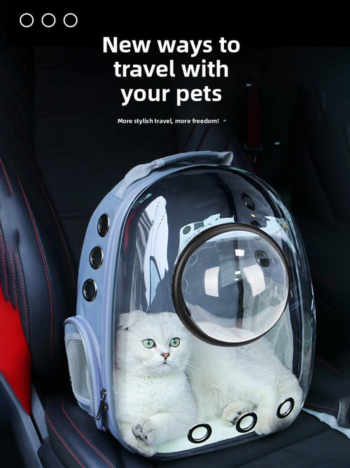 12-Hole Breathable Pet Carrier Backpack – Large-Capacity Heavy-Duty Multi-Ventilation Travel Capsule