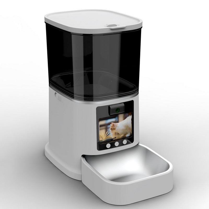 Dual-Camera Smart Automatic Pet Feeder – 5L WiFi App Control Anti-Jam Kibble Dispenser