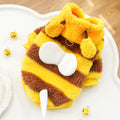 Transformative Bee Fleece-Lined Dog Costume – Winter Warm Leash Attachment Hoodie Coat
