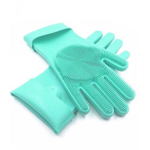 Anti-Bite Silicone Pet Bathing Gloves – Soothing Massage Deshedding Fur Cleaning Mitts