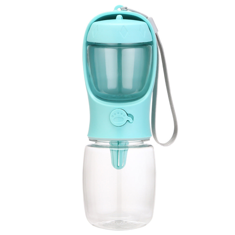 2-in-1 Portable Pet Travel Bottle – Leak-Proof Outdoor Food Water Dispenser Cup
