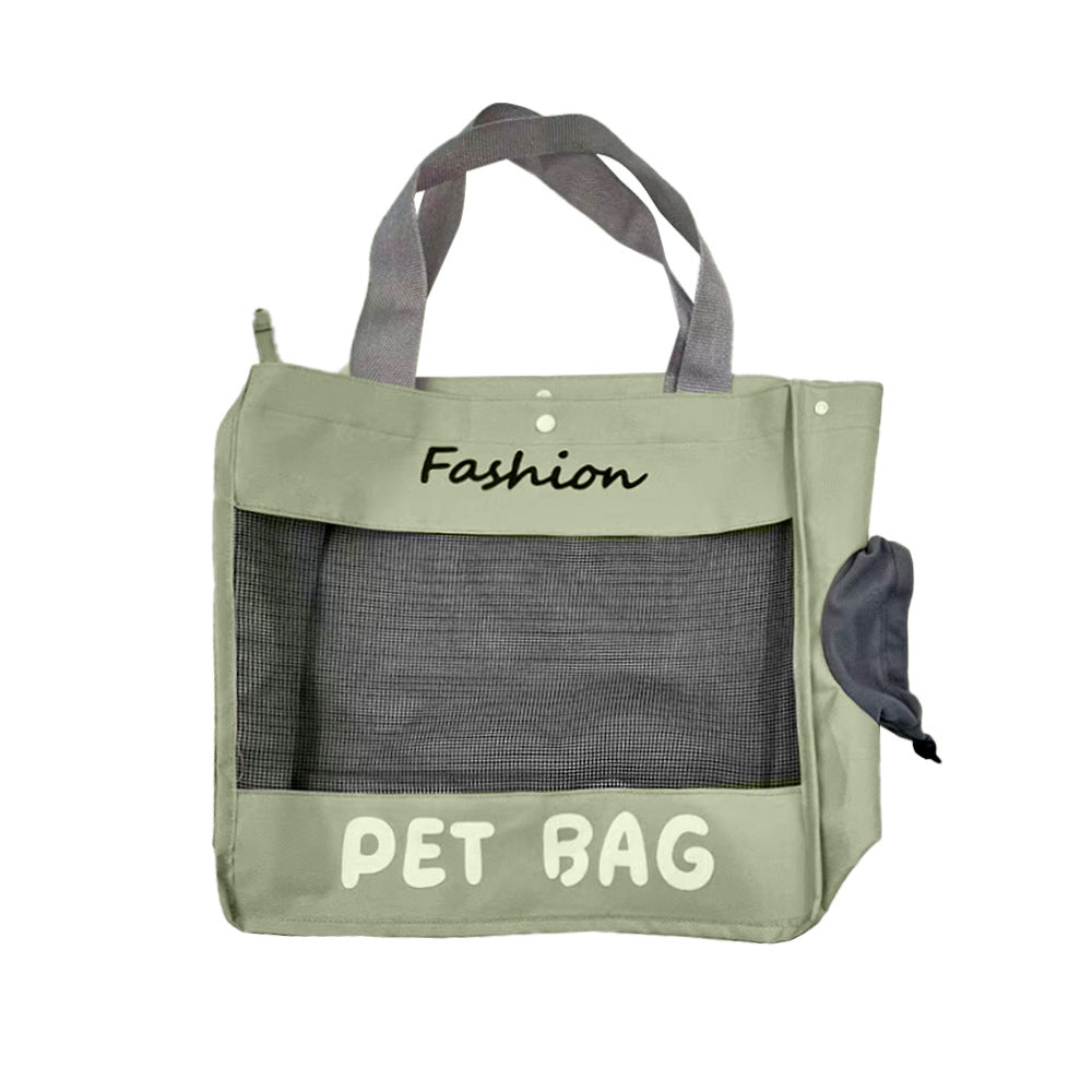 Large-Capacity Breathable Mesh Pet Carrier – Hands-Free Crossbody Travel Shoulder Bag