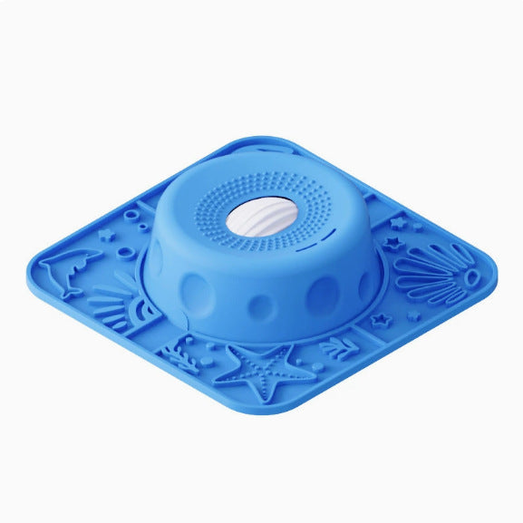 Silicone Slow Feeder Bowl – Calming Licking Mat With Rolling Toy For Anxiety