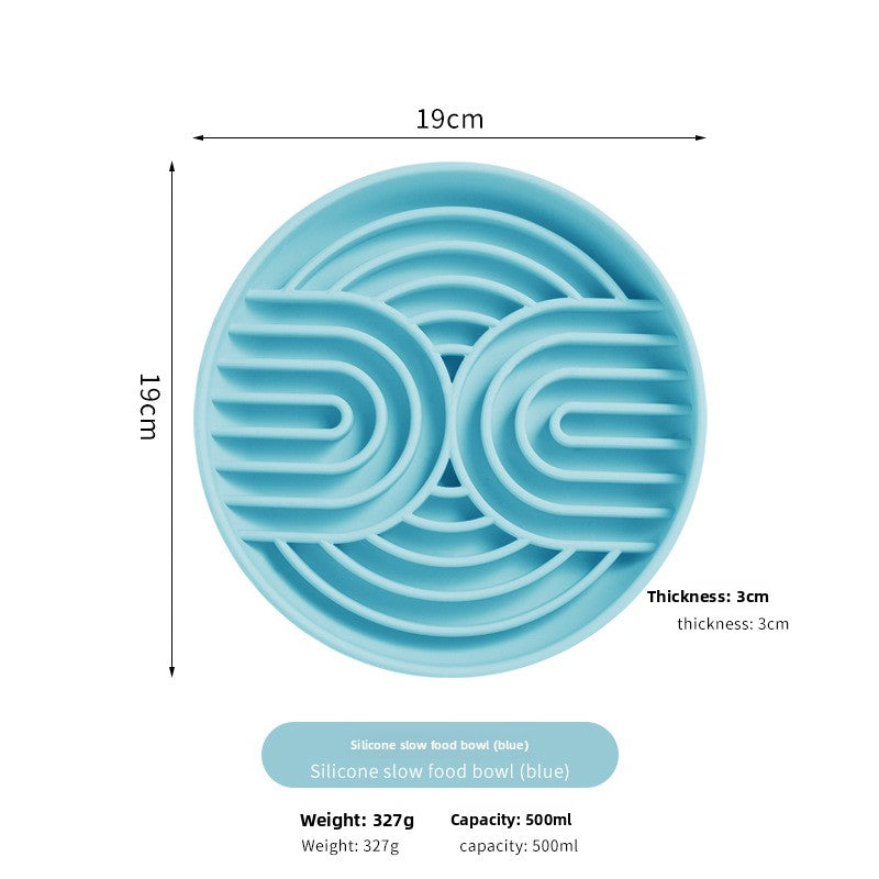 Anti-Choke Silicone Slow Feeder Bowl – Calming Suction-Base Licking Mat Meal Station