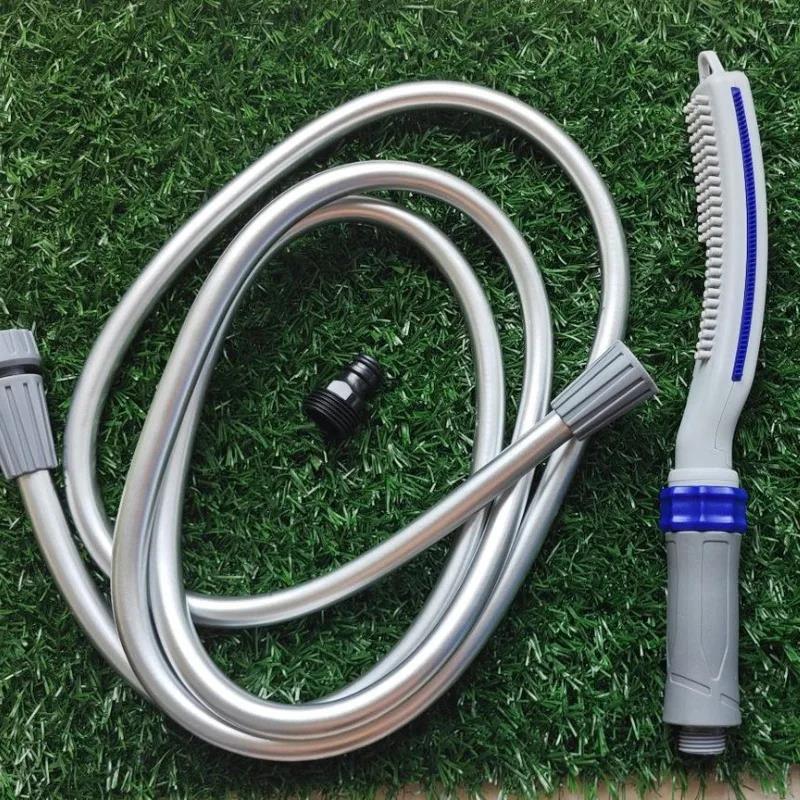 Adjustable Flow Pet Shower Attachment Set – Built-In Filtration Massage Grooming Sprayer