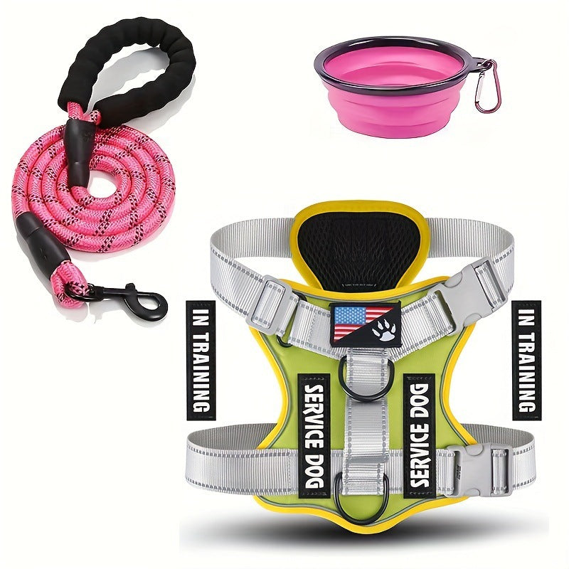 High-Visibility Reflective Dog Safety Vest – Adjustable Heavy-Duty Outdoor Night Training Harness