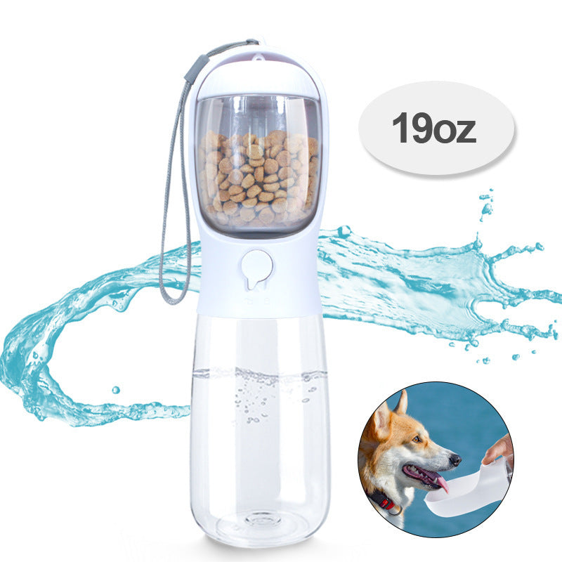 2-in-1 Portable Pet Travel Bottle – Leak-Proof Filtered Food Water Dispenser Cup