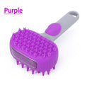 Dual-Sided Silicone 3-in-1 Pet Shampoo Dispensing Massage Grooming Scrubber Bath Brush