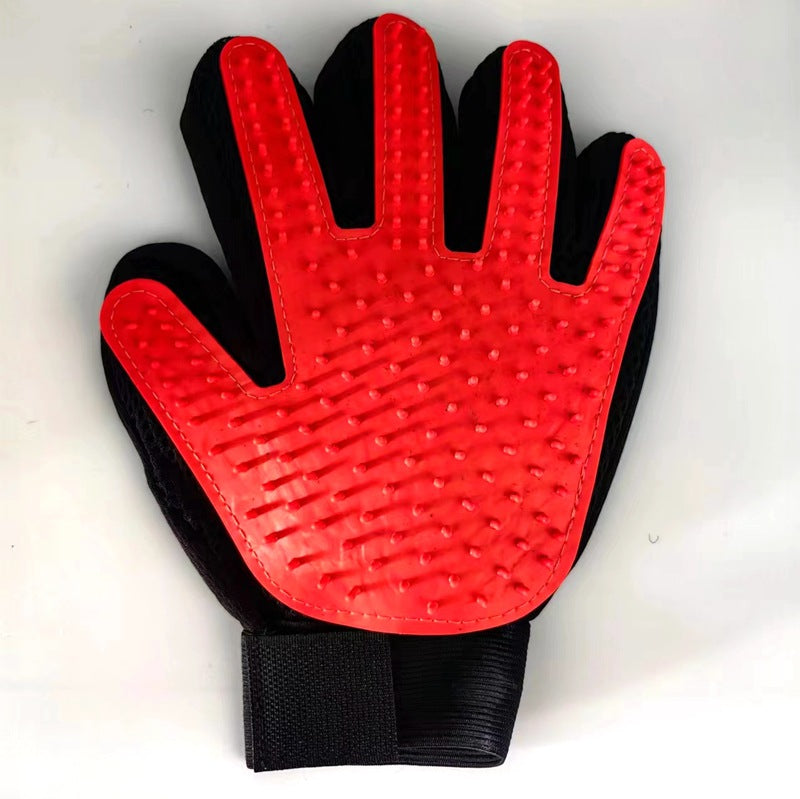Silicone Magic Pet Hair Removal Glove – Calming Static Massage Fur Grooming Mitt