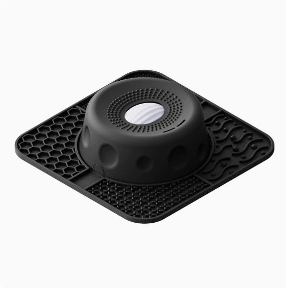 Silicone Slow Feeder Bowl – Calming Licking Mat With Rolling Toy For Anxiety
