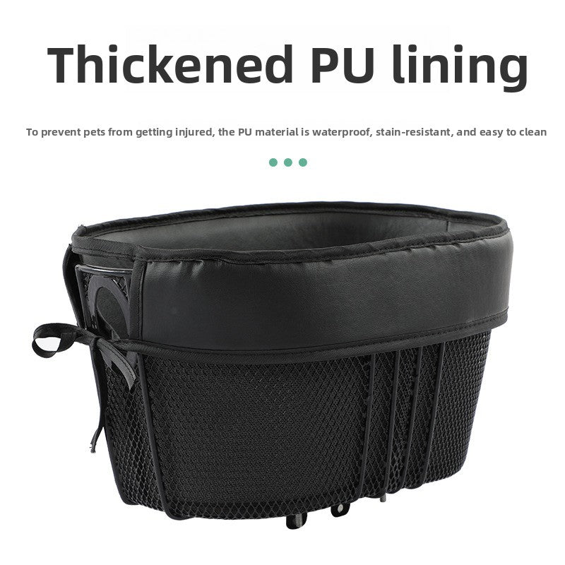 Foldable Bicycle Pet Cargo Basket – Universal Iron Quick-Release Mountain Road Frame