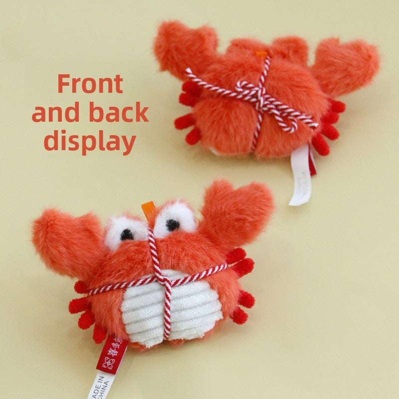 Plush Catnip Crab Lobster Toy – Built-In Bell Dental Health Hunting Toy
