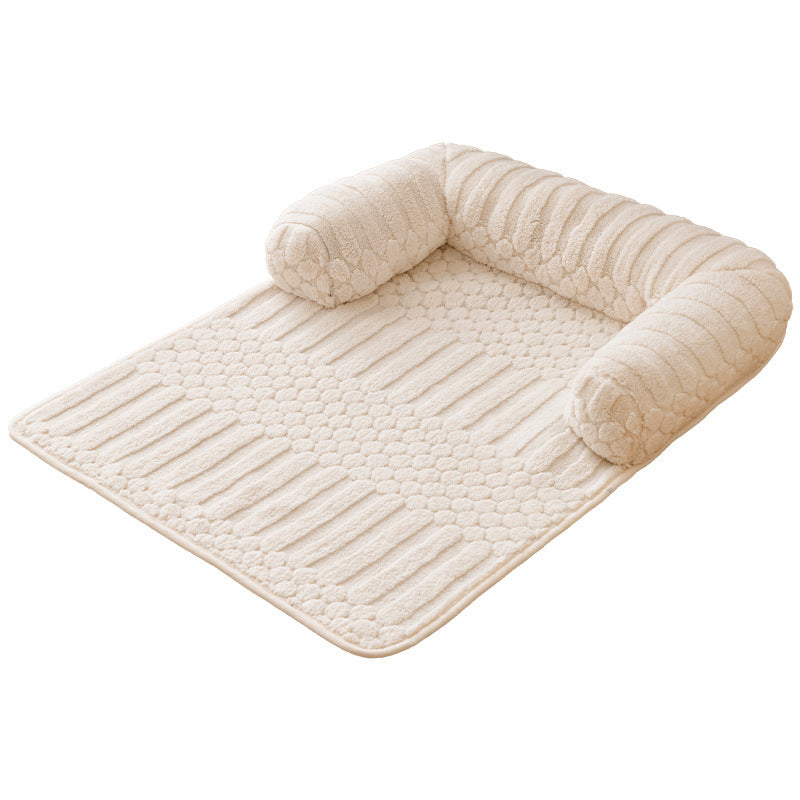 Anti-Slip Breathable Soft Pet Bed Mat – Cloud-Soft Machine Washable Sofa Protector