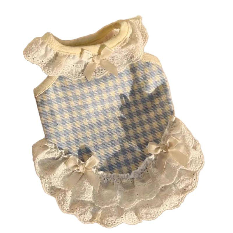 Elegant Princess Lace Cat Vest Dress – Thin Breathable Summer Anti-Shedding Loungewear