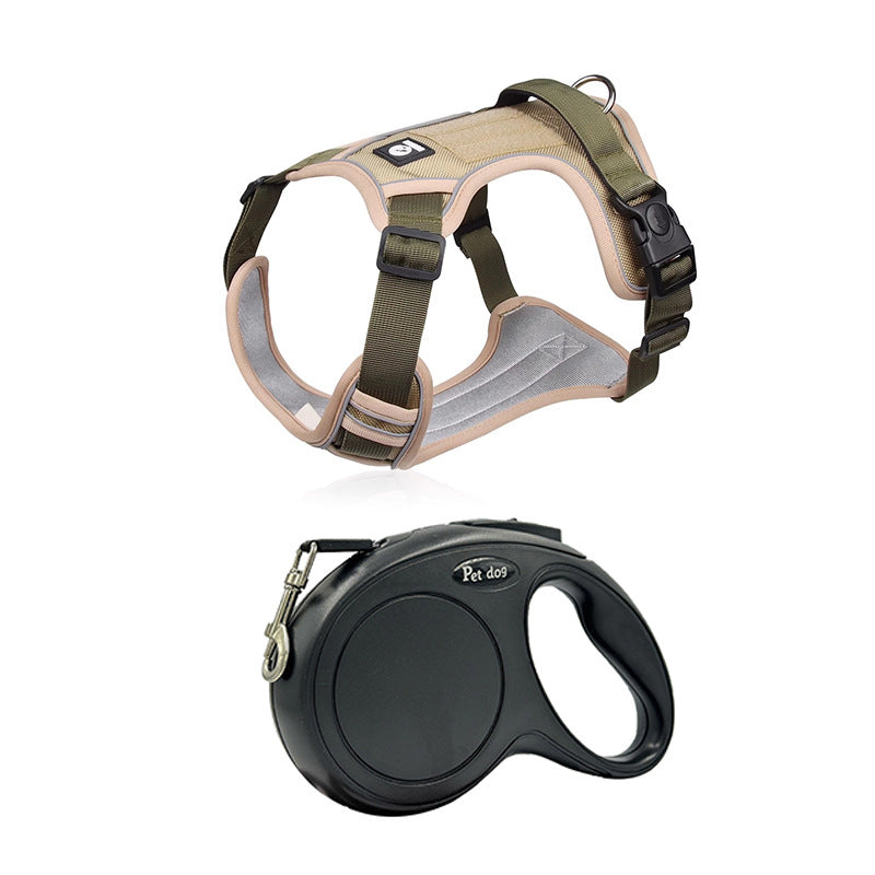 No-Pull Step-In Dog Harness Vest – Explosion-Proof Reflective Everyday Safety Walking Set