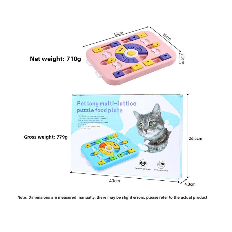 Interactive Puzzle Slow Feeder Maze Tray – Cognitive Training Enrichment Sniffing Meal Station