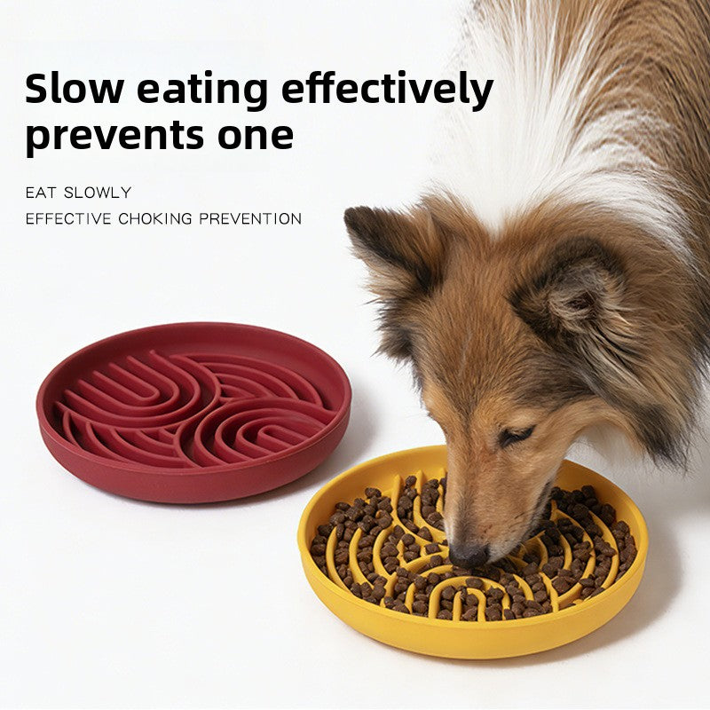 Anti-Choke Silicone Slow Feeder Bowl – Calming Suction-Base Licking Mat Meal Station