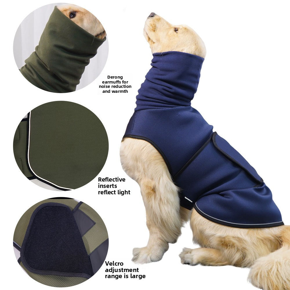Full-Coverage Hooded Dog Anxiety Vest – Calming Pressure Wrap For Thunderstorm Stress