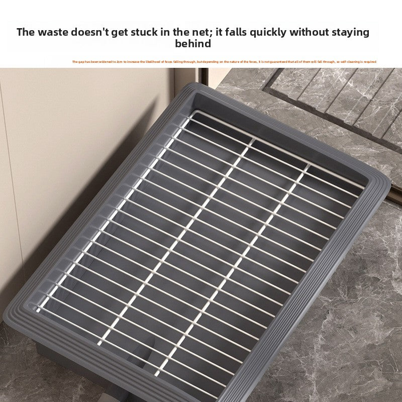Plumbing Connected Automatic Small Dog Toilet – Direct Sewer Flushable Indoor Trainer