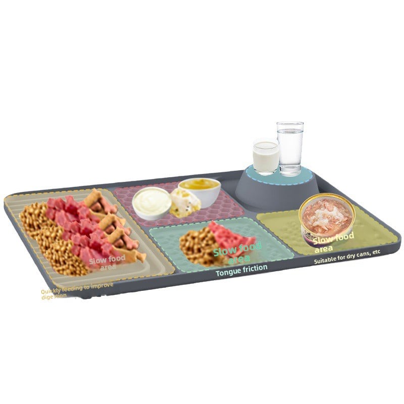 Anti-Anxiety Silicone Pet Licking Mat – Suction-Base Spill-Proof Slow Feeder Meal Station