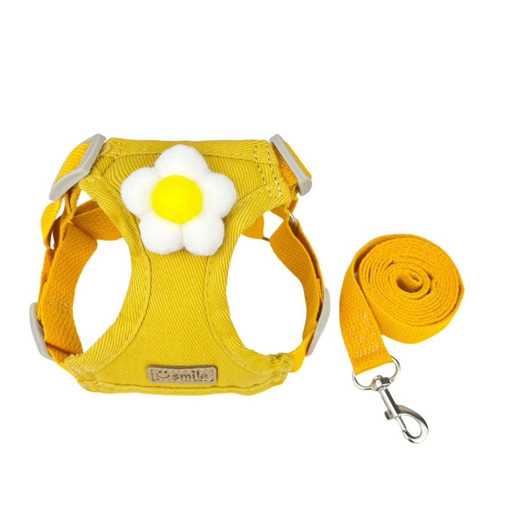 No-Choke Soft Cotton Dog Vest Leash – Adjustable Escape-Proof Safety Walking Set