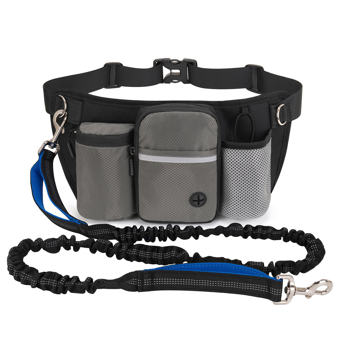 Hands-Free Reflective Dog Training Waist Bag – Elastic Shock-Absorbing Leash Snack Pouch
