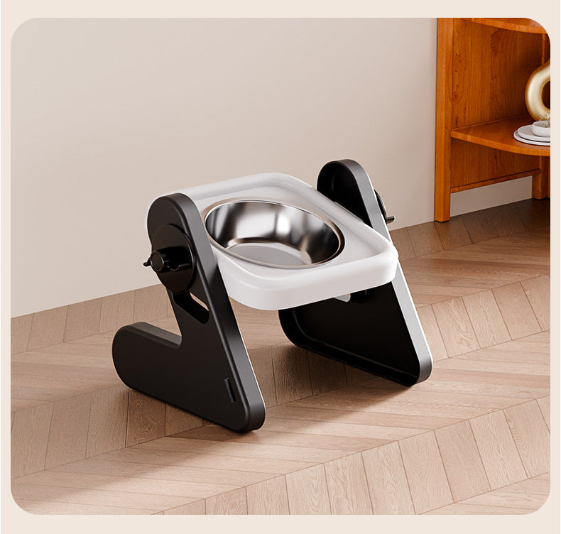 Elevated Adjustable Height Pet Feeder – Posture Support Dual Stainless Steel Dining Station