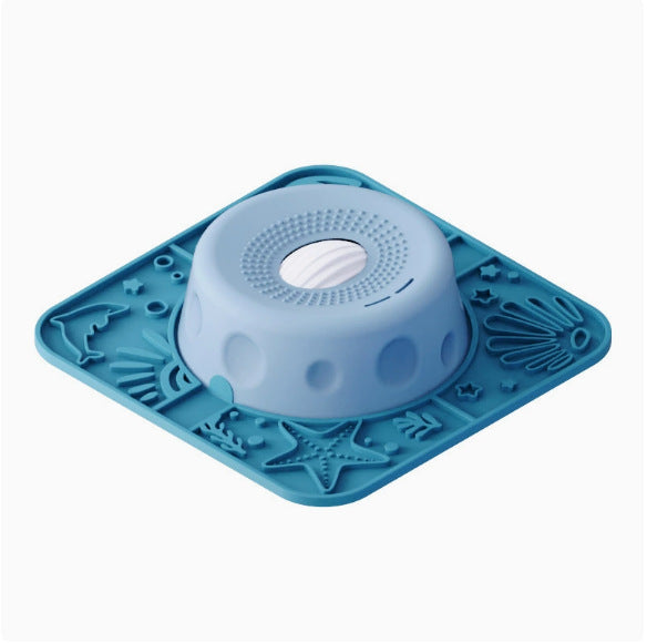 Silicone Slow Feeder Bowl – Calming Licking Mat With Rolling Toy For Anxiety