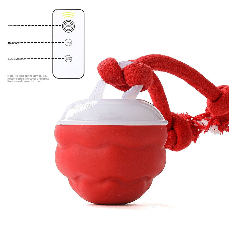 Smart Rechargeable Interactive Dog Ball – Light Sound Bite-Resistant Dental Training Toy