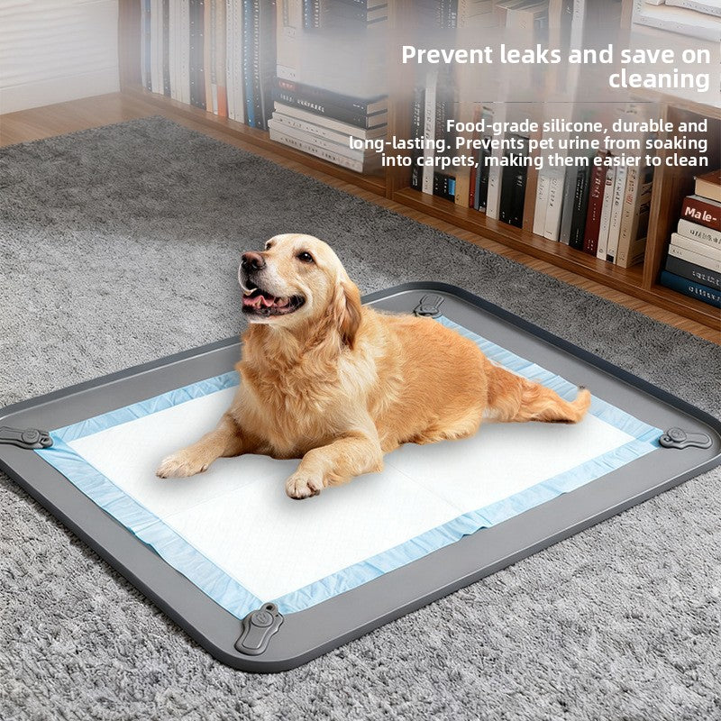 Washable Snap-On Silicone Pet Urine Pad – Reusable Waterproof Cat Dog Training Mat