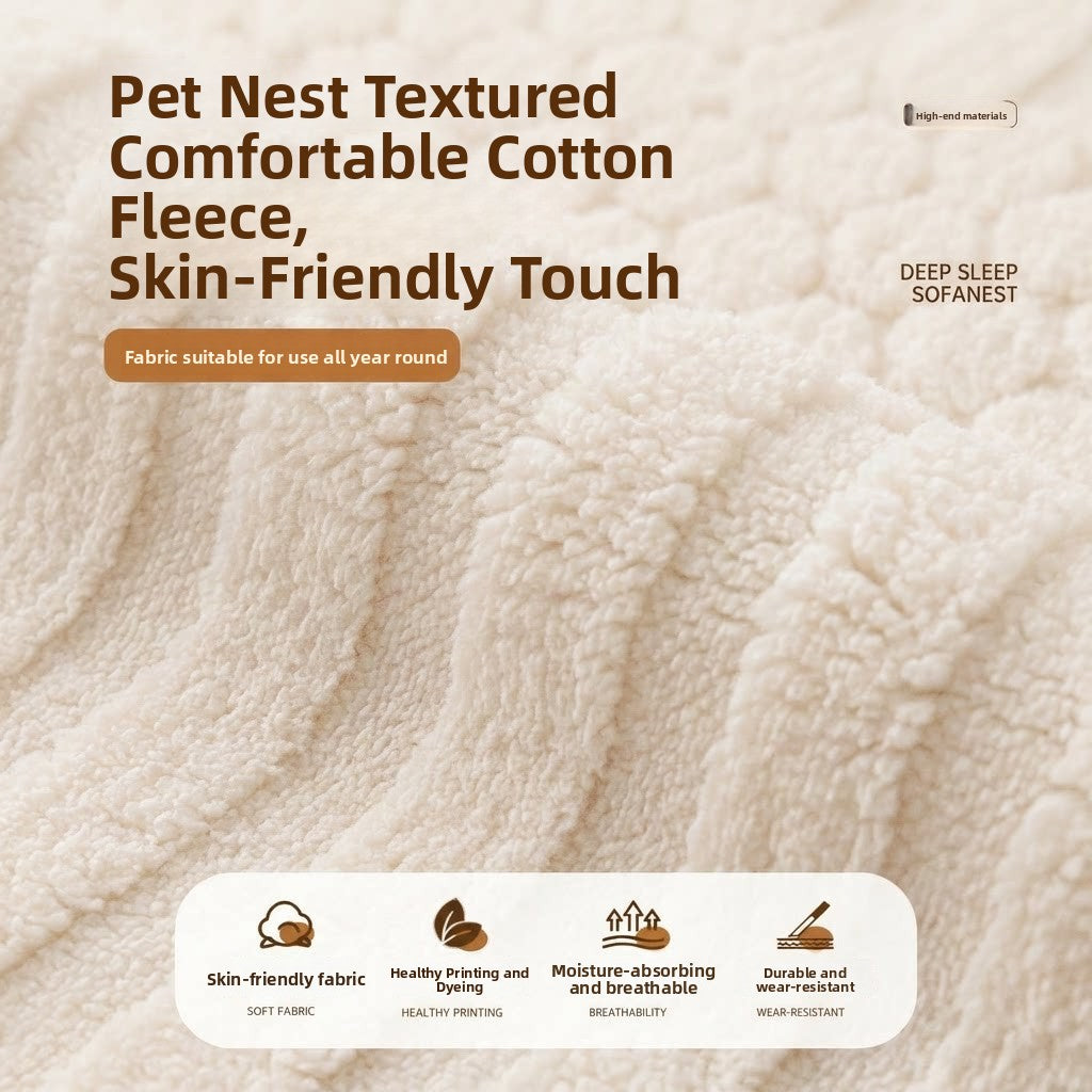 Anti-Slip Breathable Soft Pet Bed Mat – Cloud-Soft Machine Washable Sofa Protector