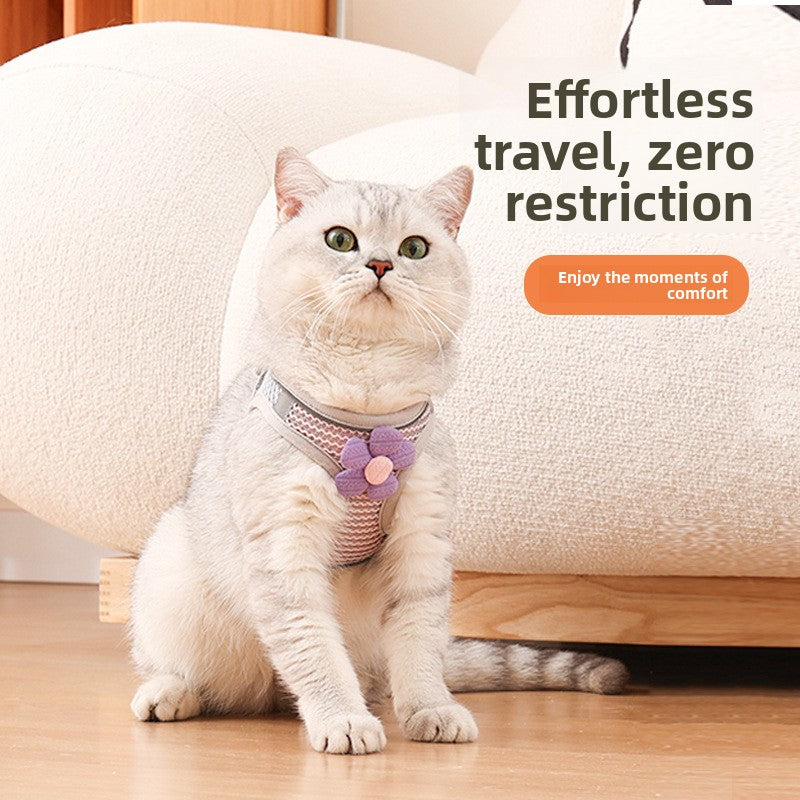 No-Choke Step-In Cat Mesh Harness Vest – Adjustable Breathable Anti-Escape Walking Solution