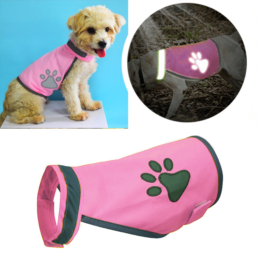 High-Visibility Reflective Dog Safety Vest – Breathable Bright Flashing Slip-On Wrap