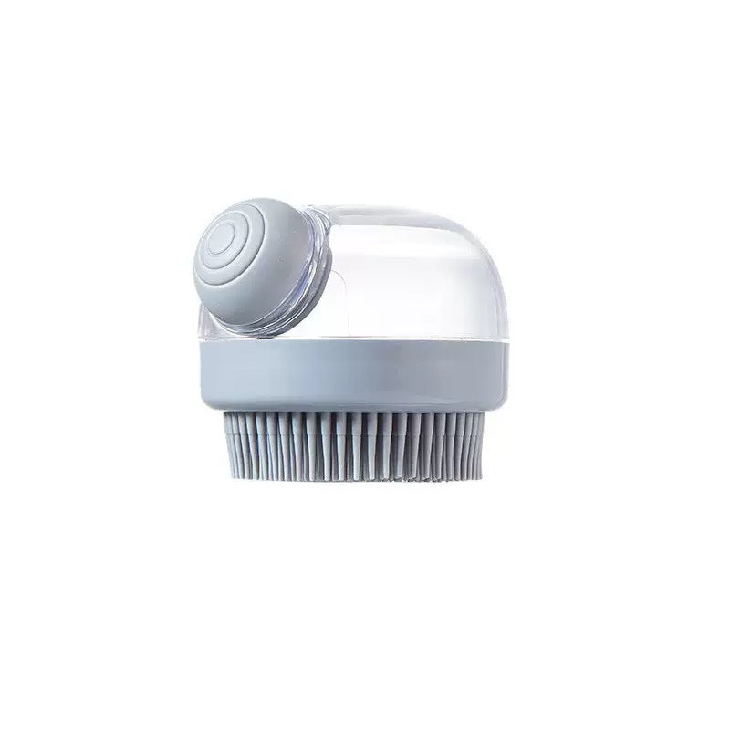 Silicone Shampoo Dispensing Pet Bath Brush – Dual-Purpose Massage Head Scratcher Scrubber